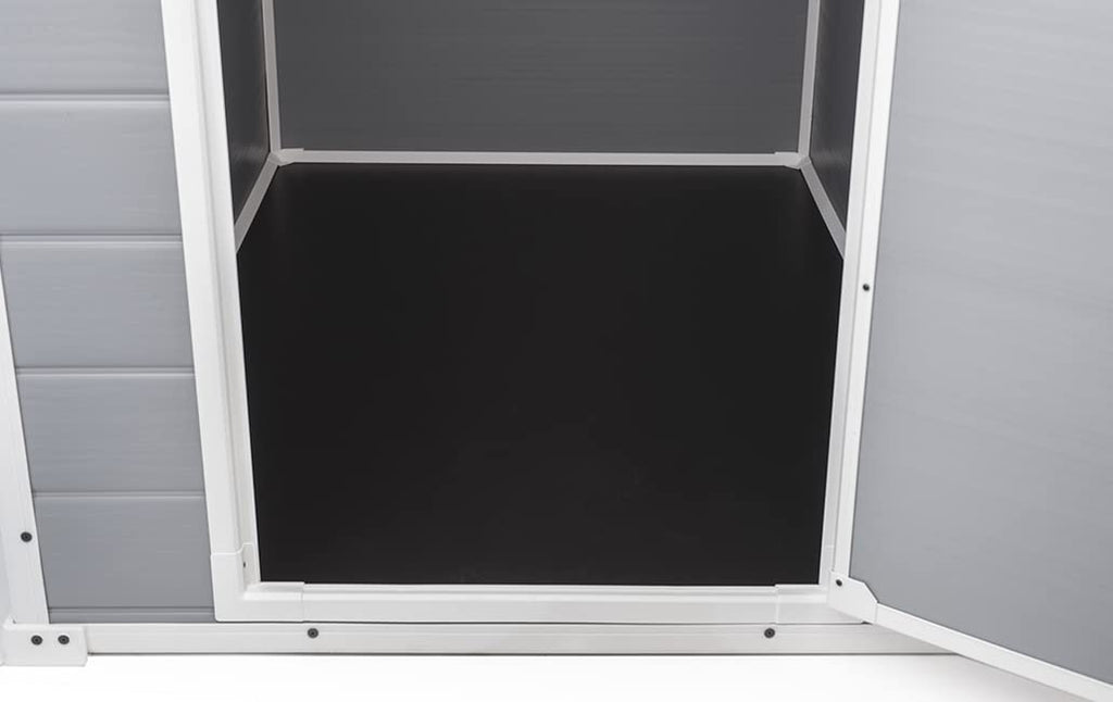 Keter Manor Outdoor Garden Storage Shed, Grey, 4 x 3 ft