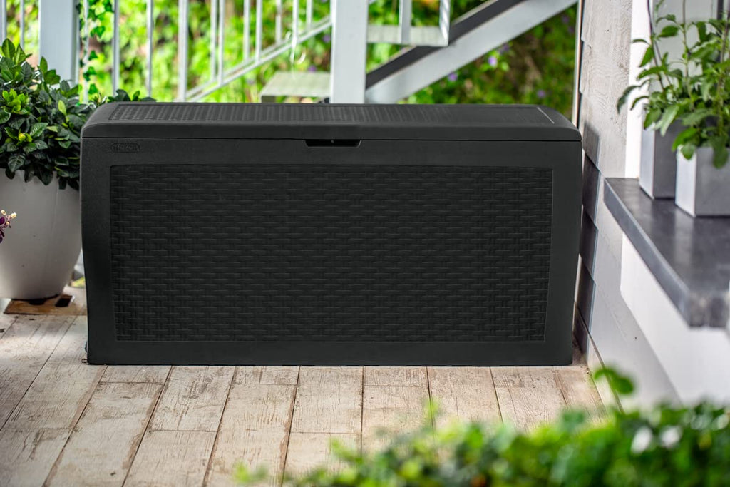 Keter Storage Box Samoa 270L Anthracite Outdoor Garden Patio Cushion Shed Box