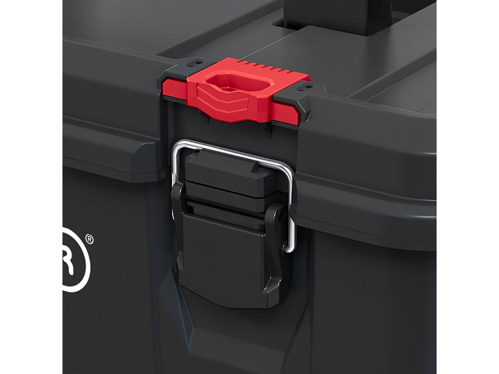 Keter Stack n' Roll Modular DIY Toolbox, Stackable, Lightweight, Durable, Water Resistant, Black