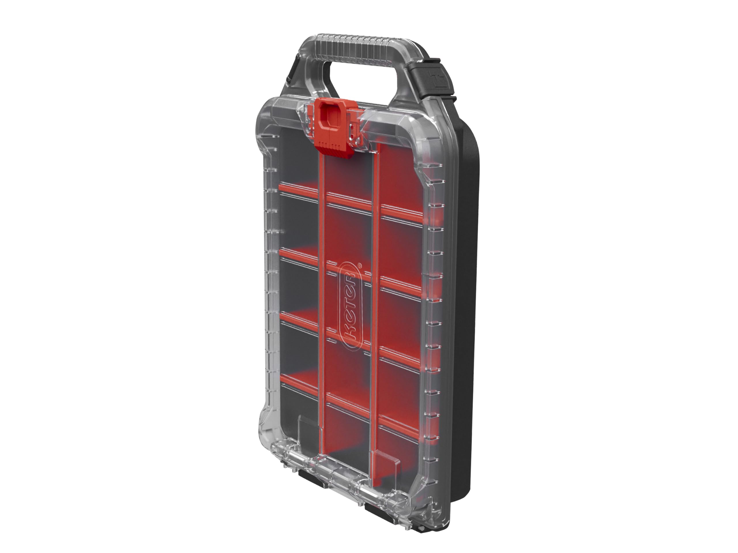Keter Stack n' Roll Modular DIY Half Organiser, Removable Bins, Stackable, Lightweight, Durable, Water Resistant, Black