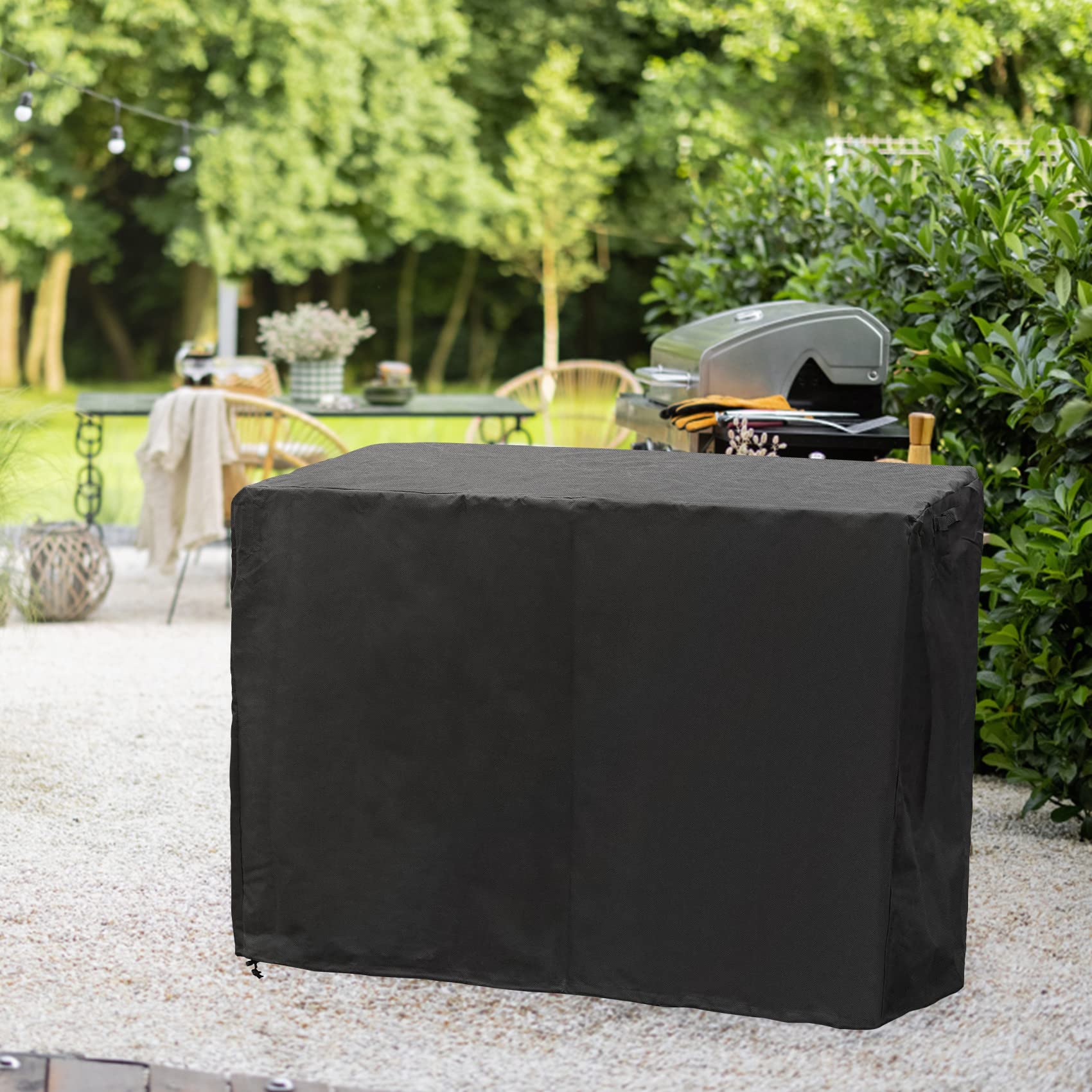 Onlyfire 52-inch Outdoor Prep Table Cover for Keter Unity XL Portable Table|Storage Cabinet, Outdoor Garden Barbecue Cart Cover, 600D PVC Waterproof