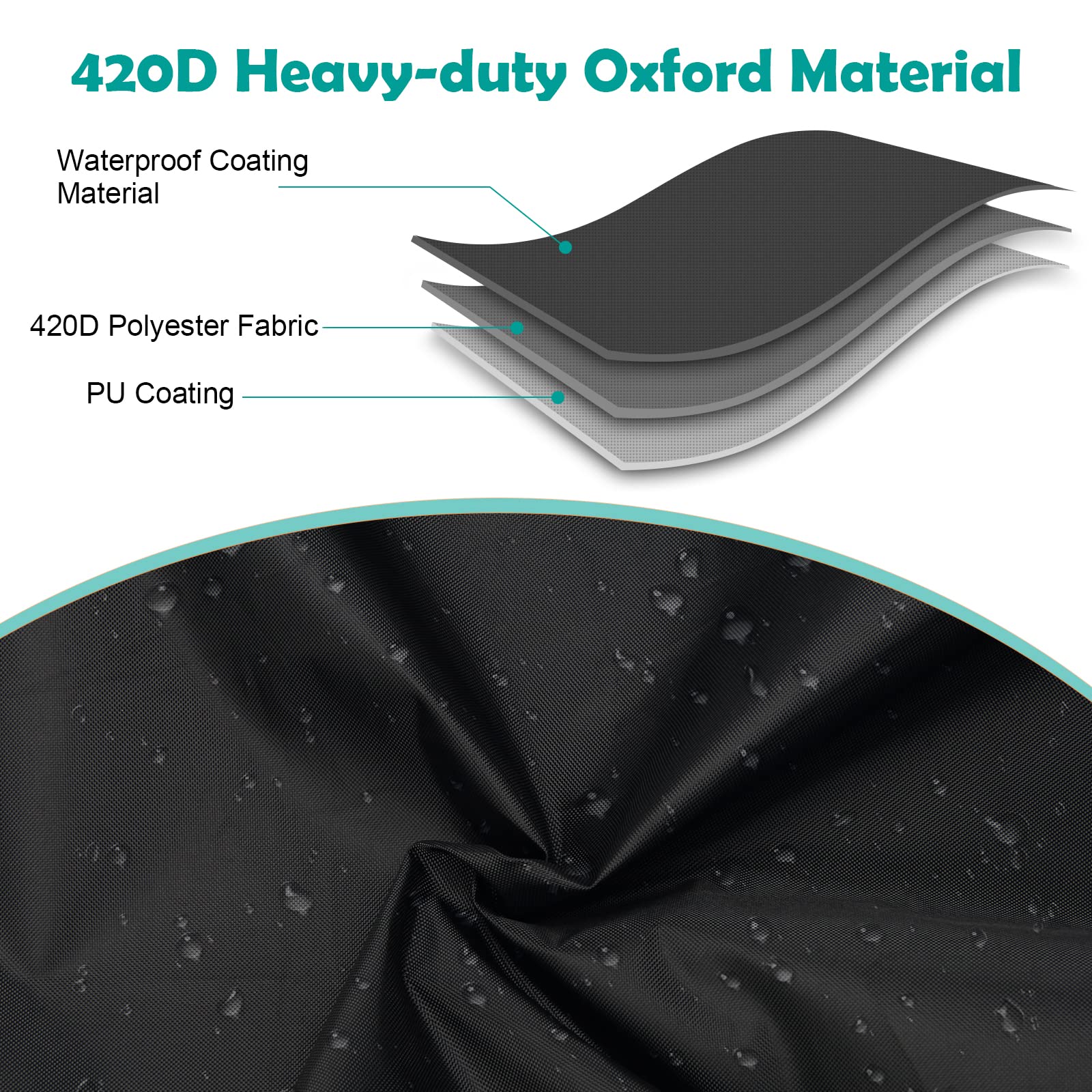 Outdoor Prep Table Cover for Keter Unity Small, Windspeed 420D Patio Table Cover for Keter Unity S, Waterproof (84x61x81cm)