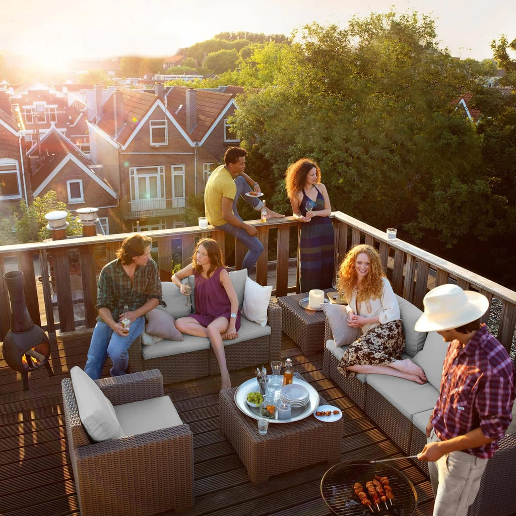 1,2 or 3 Seater Replacement Seat Cushion Pads for Keter Allibert California Rattan Outdoor Furniture | Water Resistant Rattan Patio Set Sofa Cushions Pads (3 Seater, Grey)