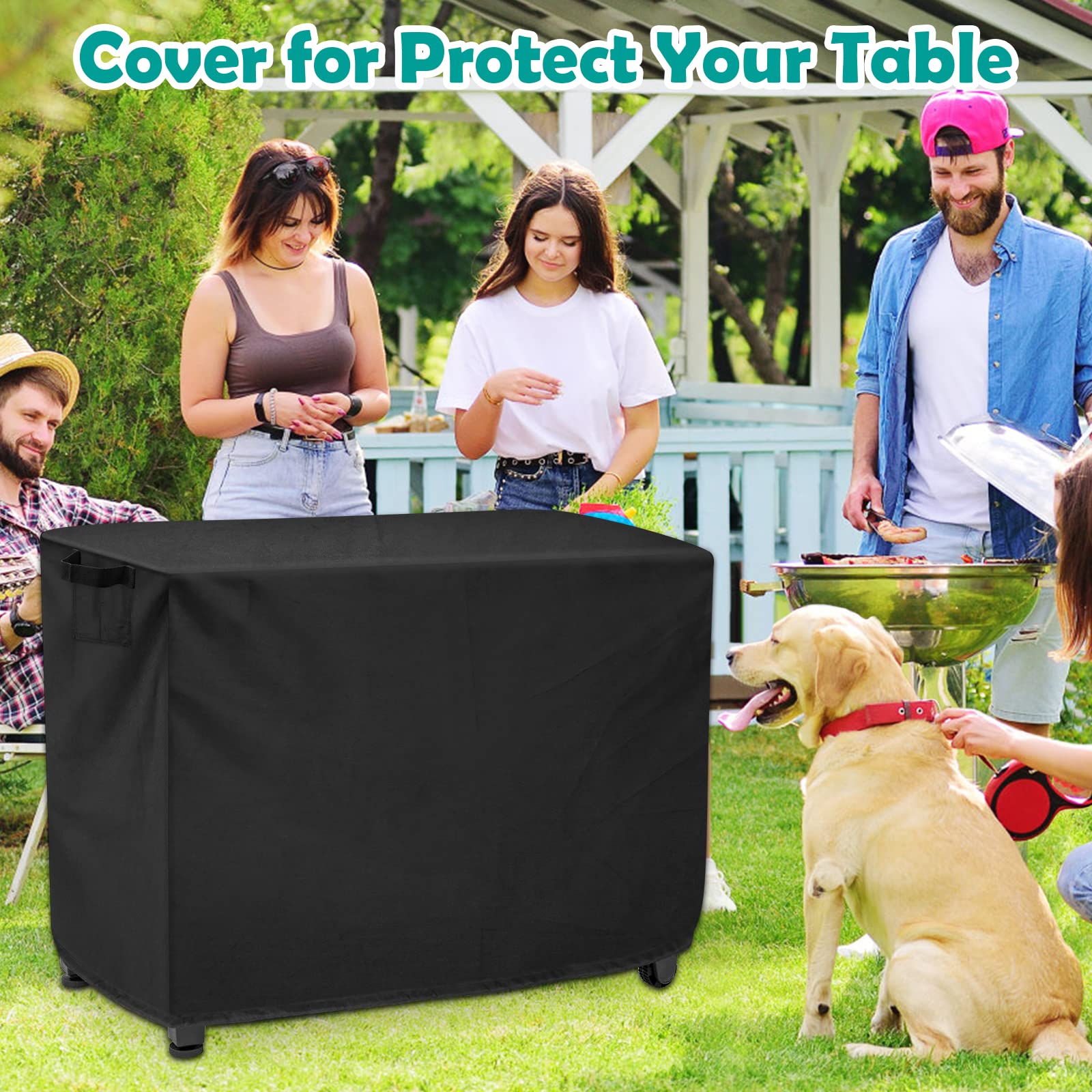 Outdoor Prep Table Cover for Keter Unity Small, Windspeed 420D Patio Table Cover for Keter Unity S, Waterproof (84x61x81cm)