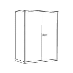 Signature High Store Storage Cabinet - Ashwood Brown