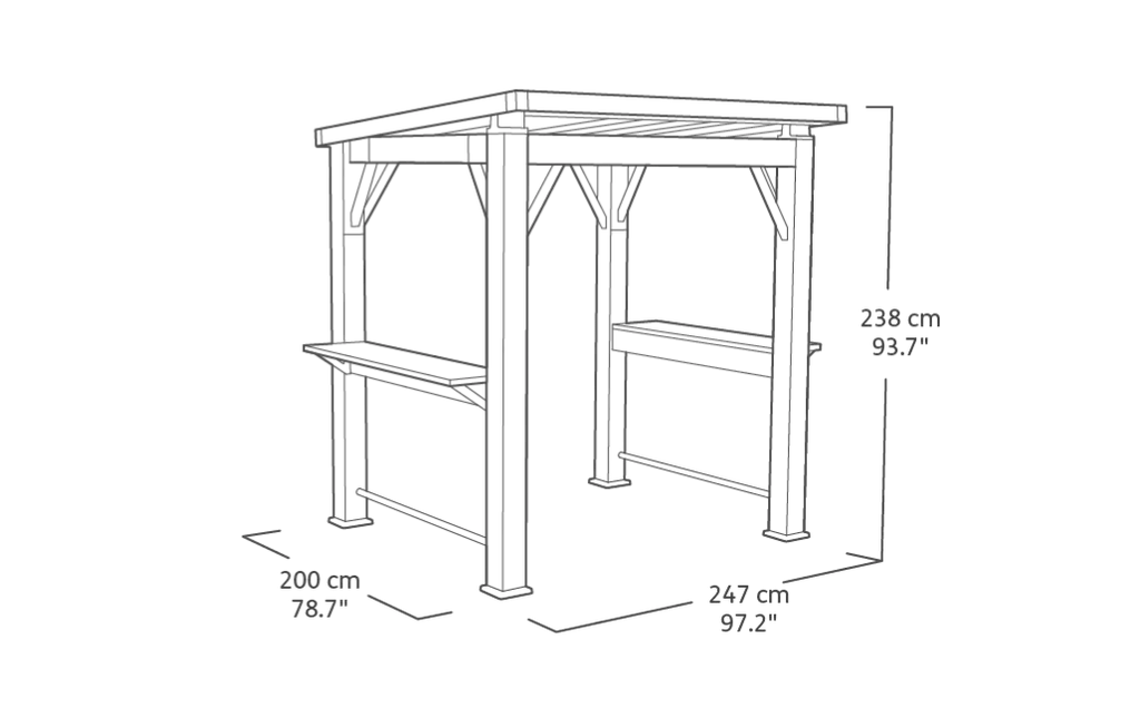 Signature Grill Gazebo - Ashwood Brown